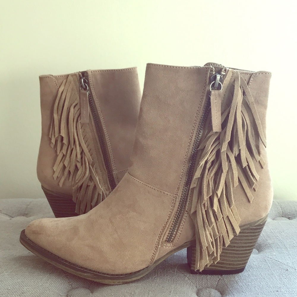 Brand New, Never Worn Fringe Booties